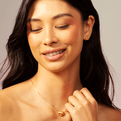 Conjunto Dourado com Coracoes Foscos Golden Heart - CJ01010140